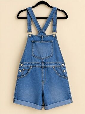 Amazon Blue Denim Women's Short Overalls